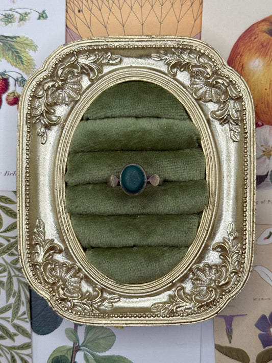 Vintage Sterling Silver Gemstone Ring Size 8.5