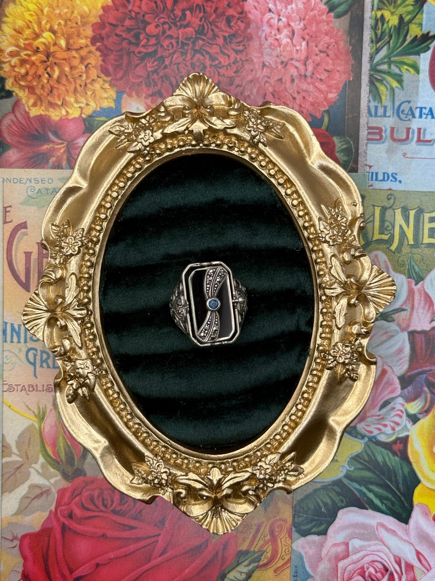 Vintage Sterling Silver 2-in-1 Cameo Reversible Flip Ring Size 7