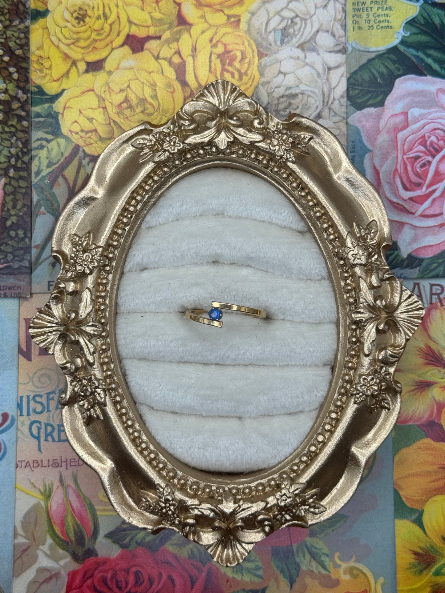 Vintage Gold Tone Avon Birthstone Ring Size 6