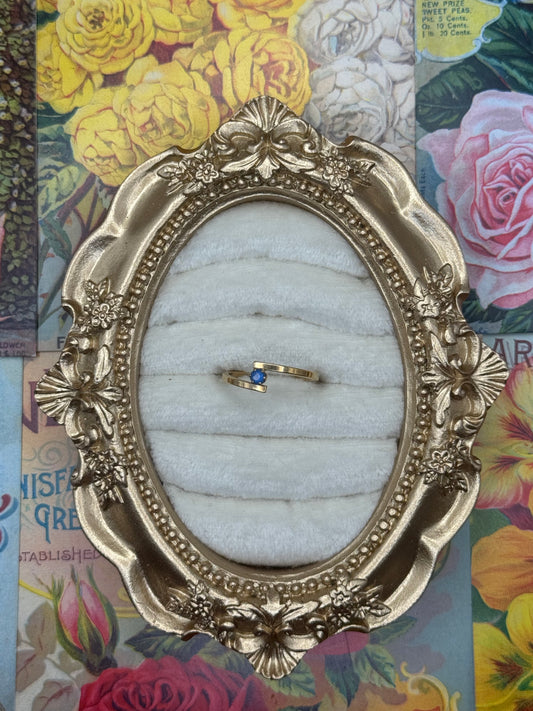 Vintage Gold Tone Avon Birthstone Ring Size 6