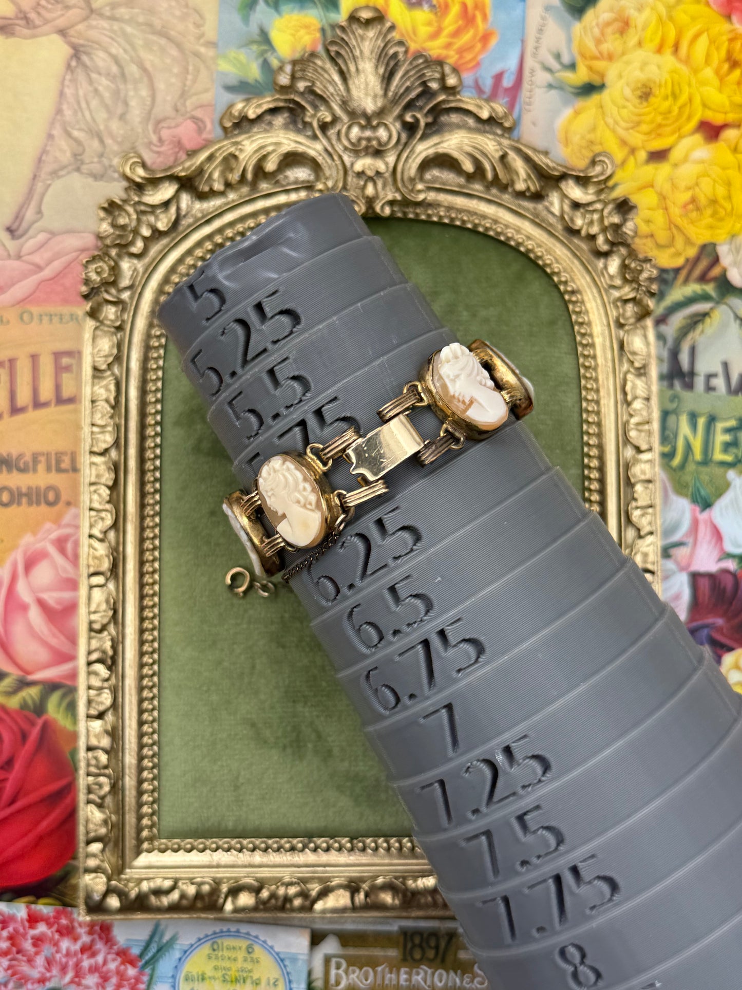 Working Vintage Wind Up Gold Filled Cameo Watch
