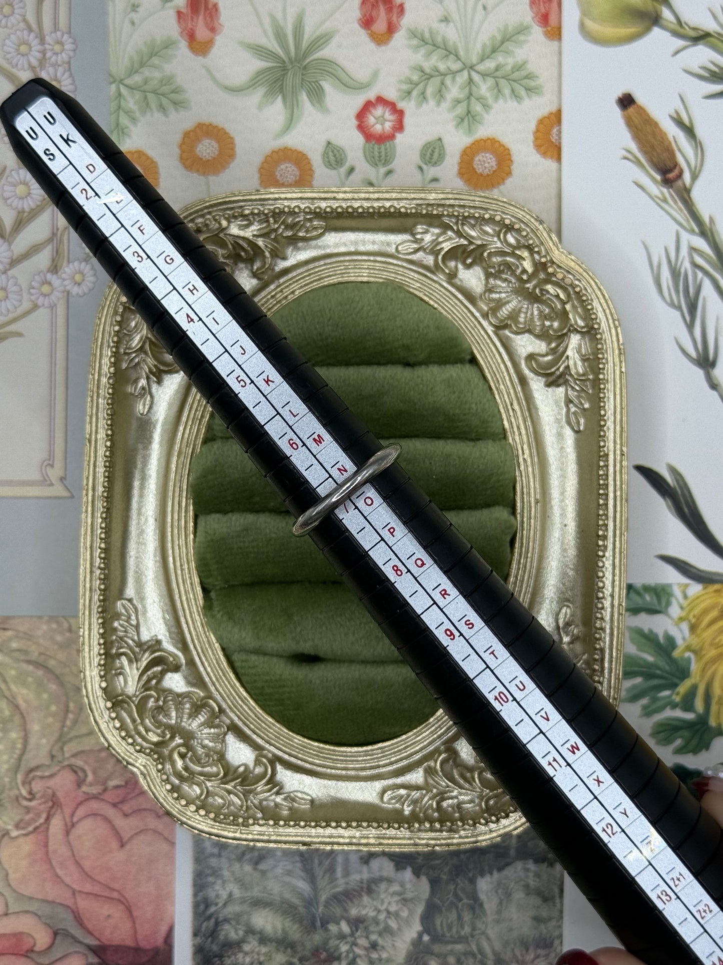 Vintage Silver Tone Avon Abalone Shell Ring Size 7