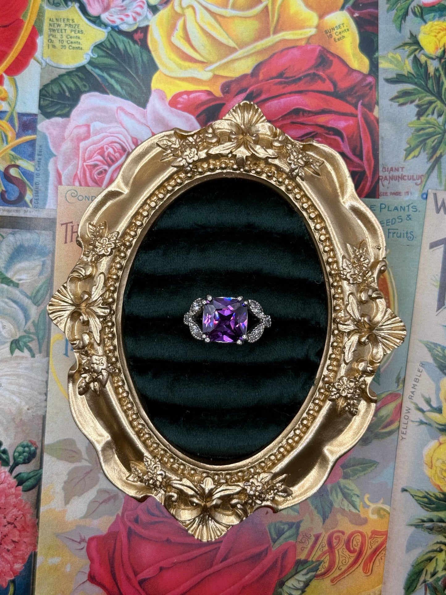Vintage Silver Tone Ring Size 9