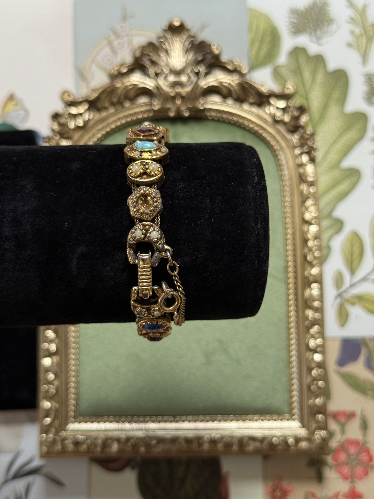 Vintage Gold Tone Goldette Slide Charm Bracelet
