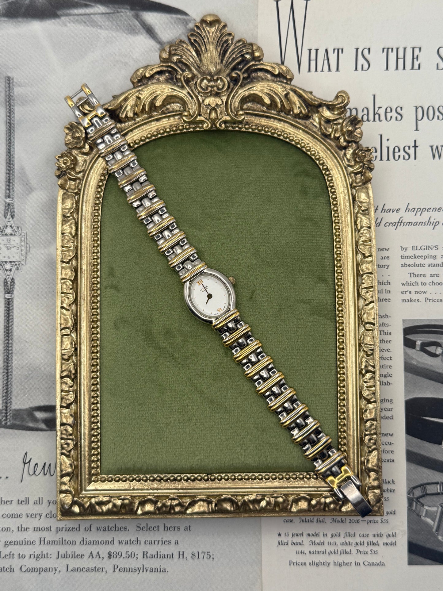 Nonworking Vintage Two Tone Watch