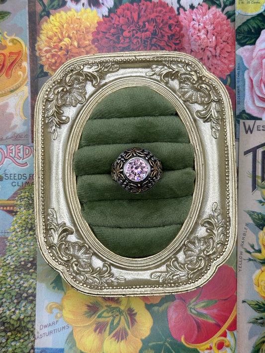 Vintage Two Tone Old Stock Ring Size 7