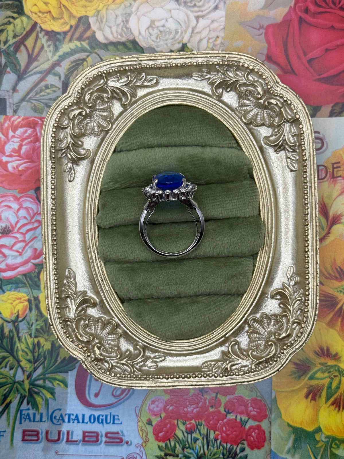 Vintage Silver Tone Avon Diana Ring Size 6.5
