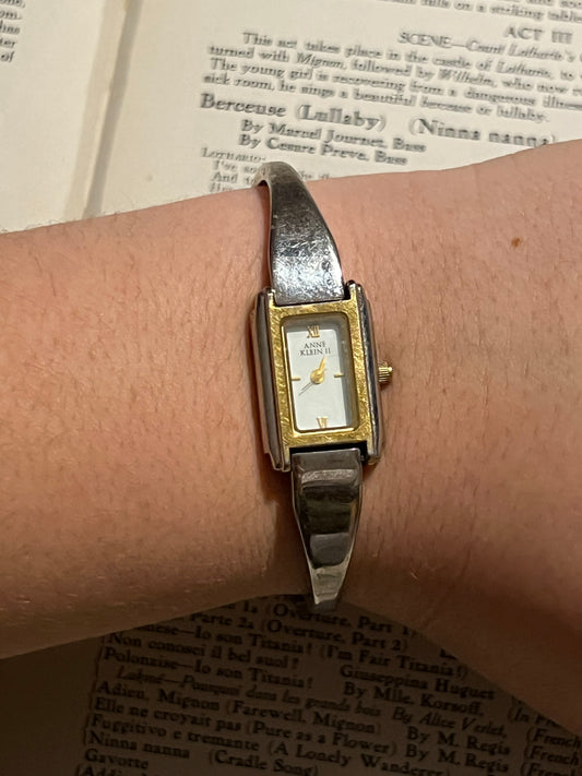 anne klein two tone vintage women’s watch