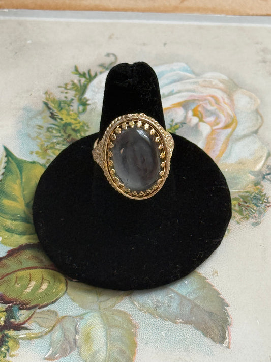 gold tone reflective ring size adjustable