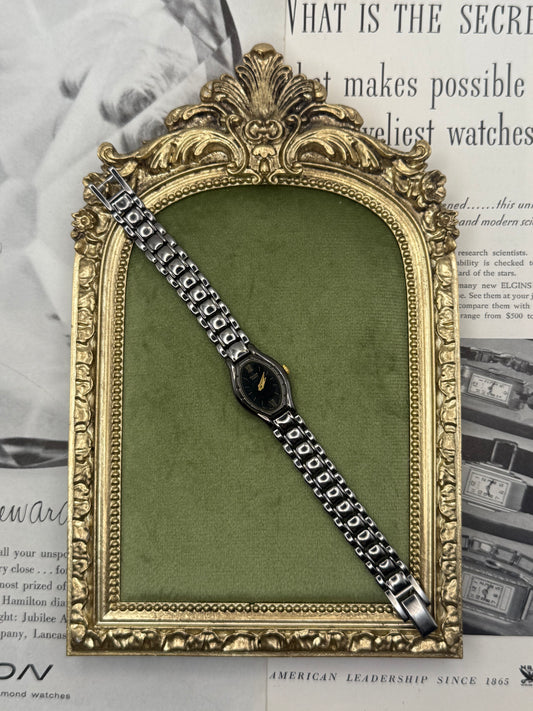 Working Vintage Silver Gunmetal Tone Pulsar by Seiko Watch