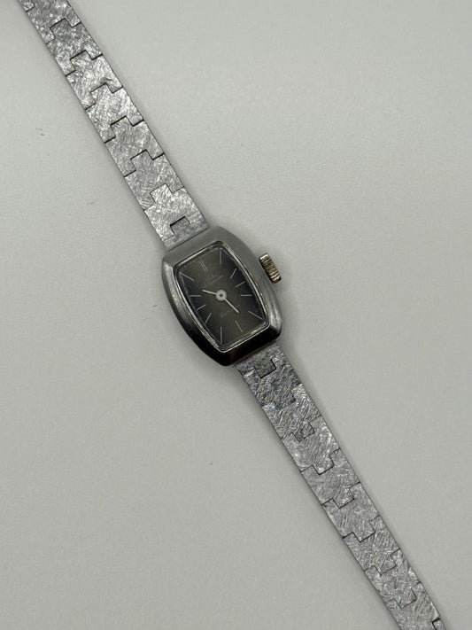 working silver tone wind up jules jurgensen watch
