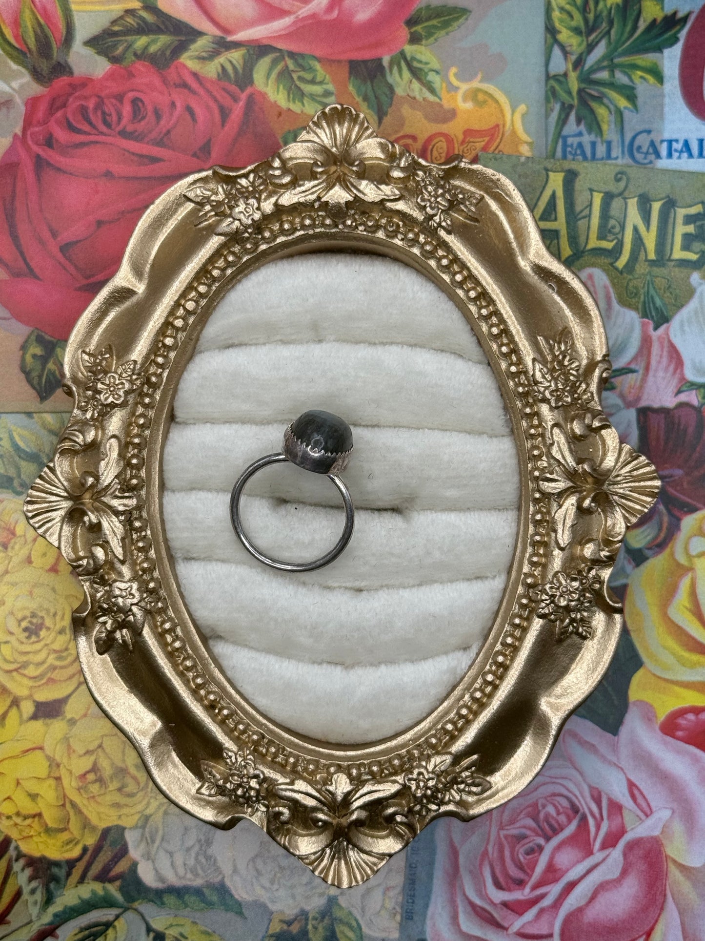 Sterling Silver Labradorite Ring Size 5