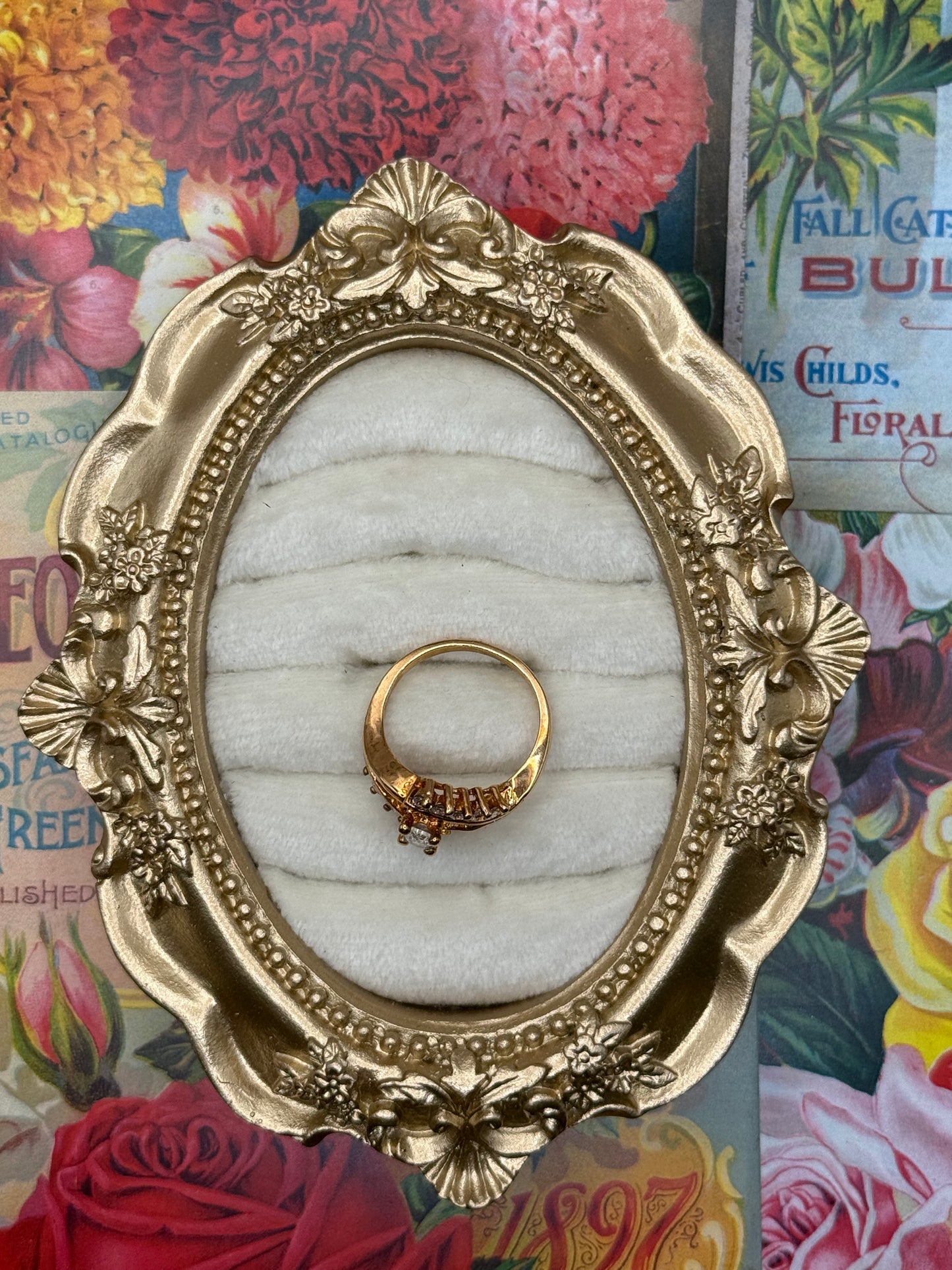 Vintage Gold Tone Ring Size 7