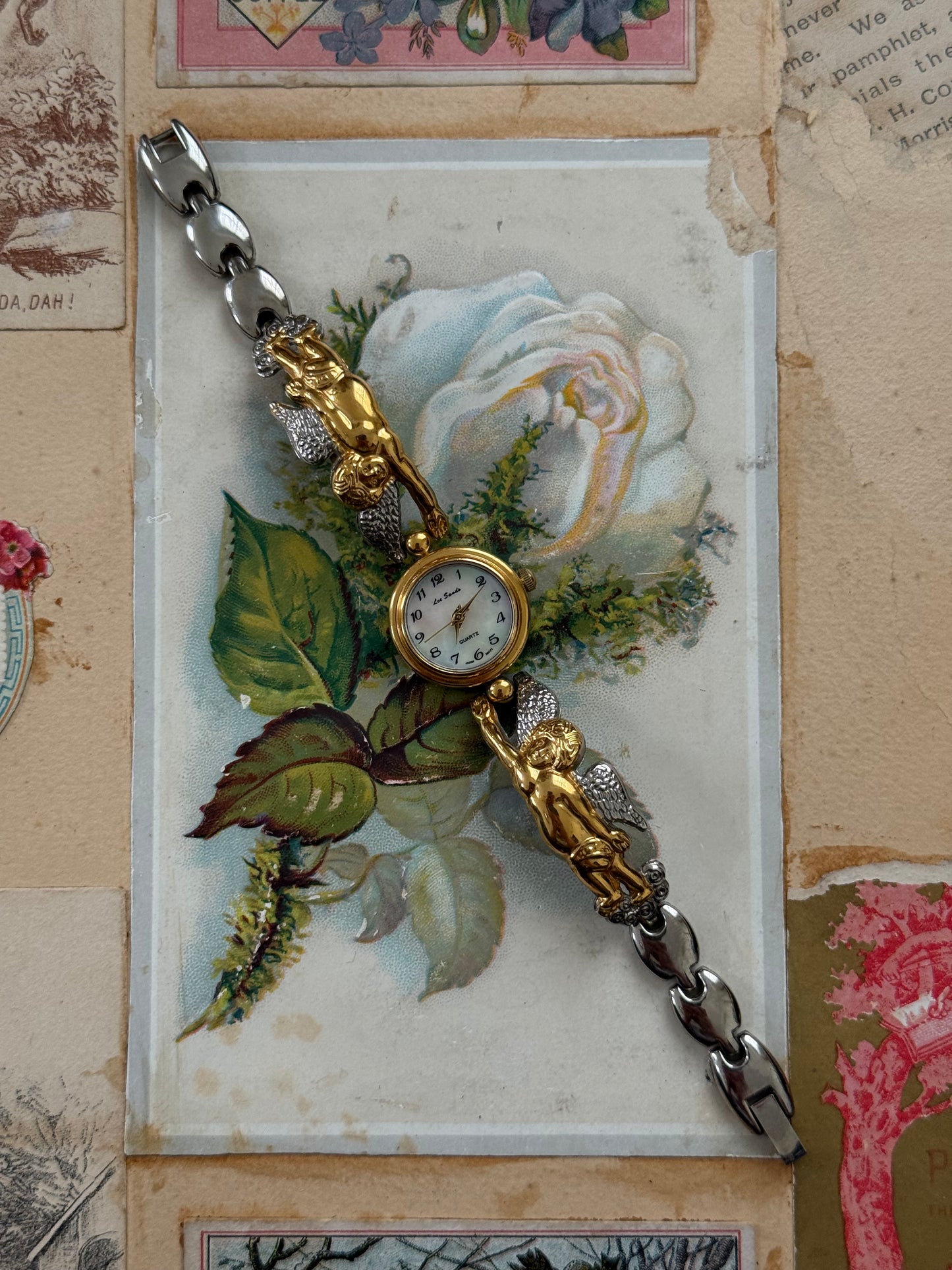 working two tone cherub watch