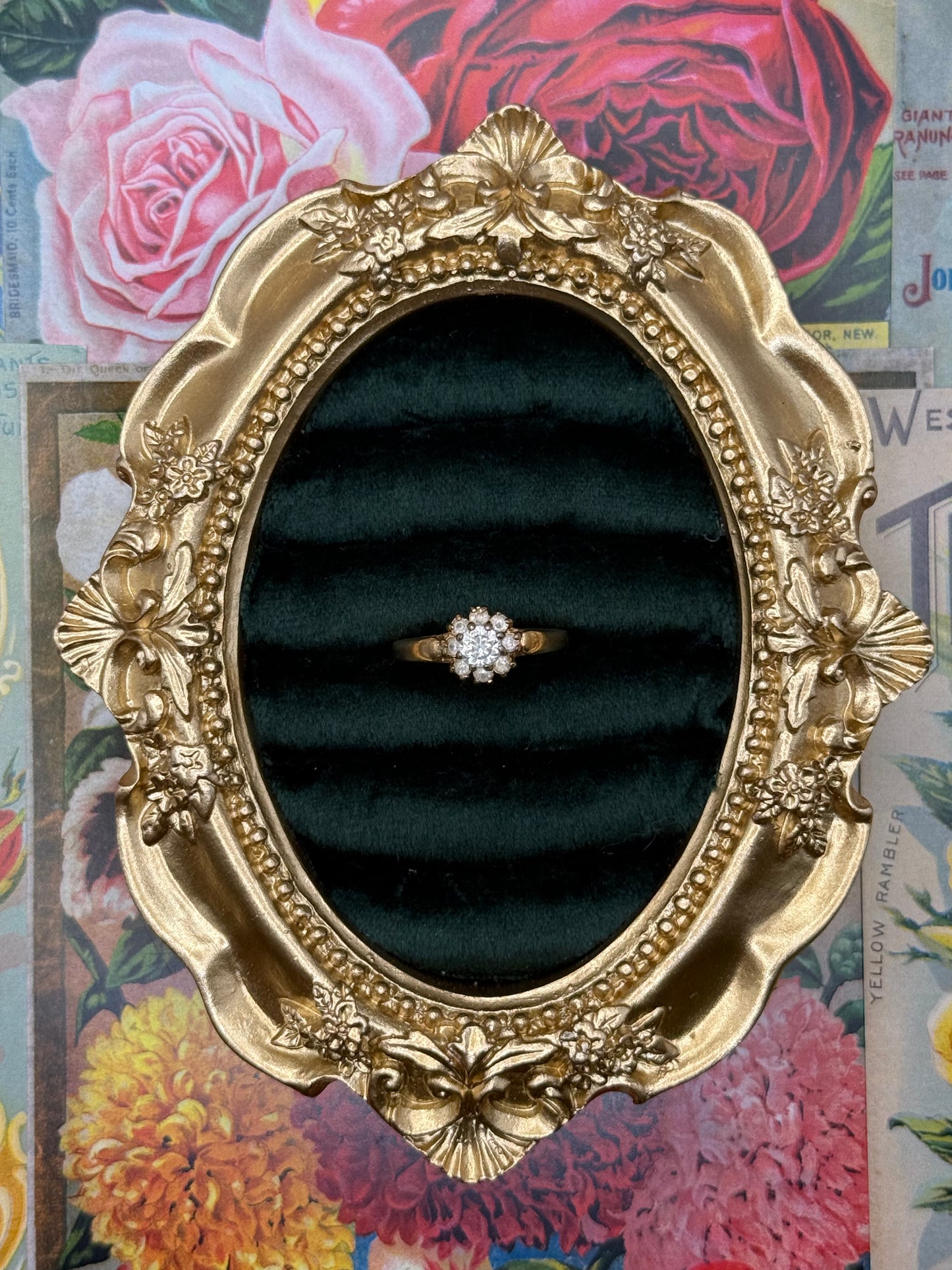 Vintage Gold Tone Dainty Ring Size 7