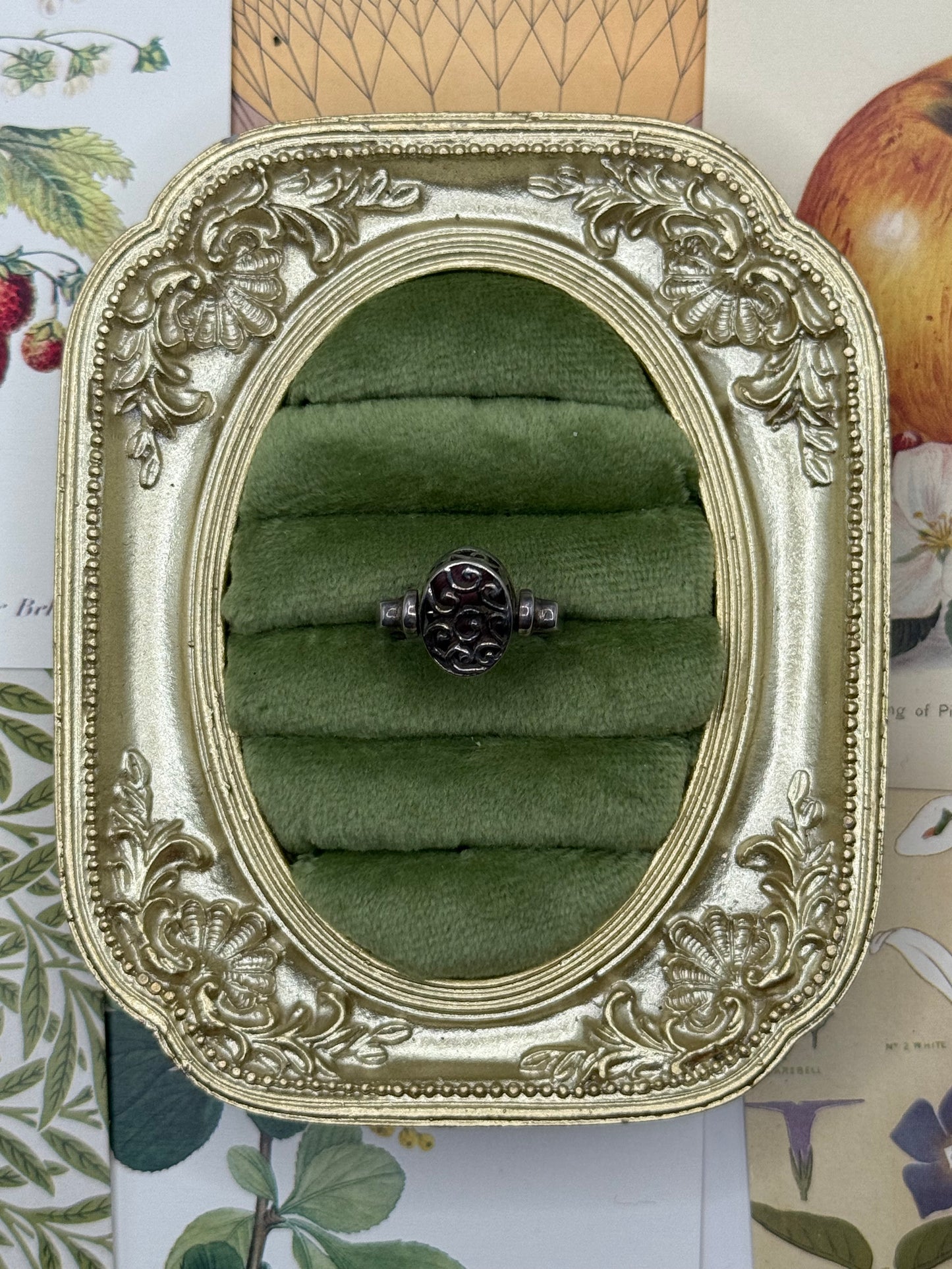 Vintage Sterling Silver Reversible Spinner Ring Size 5.5