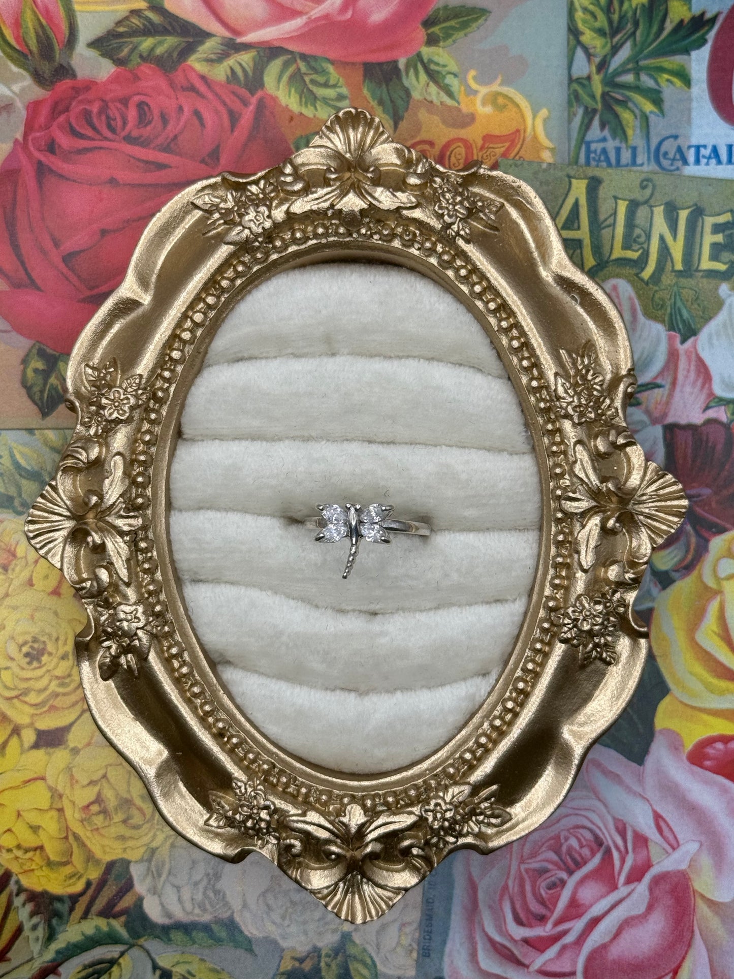 Sterling Silver Dragonfly Ring Size 5.75