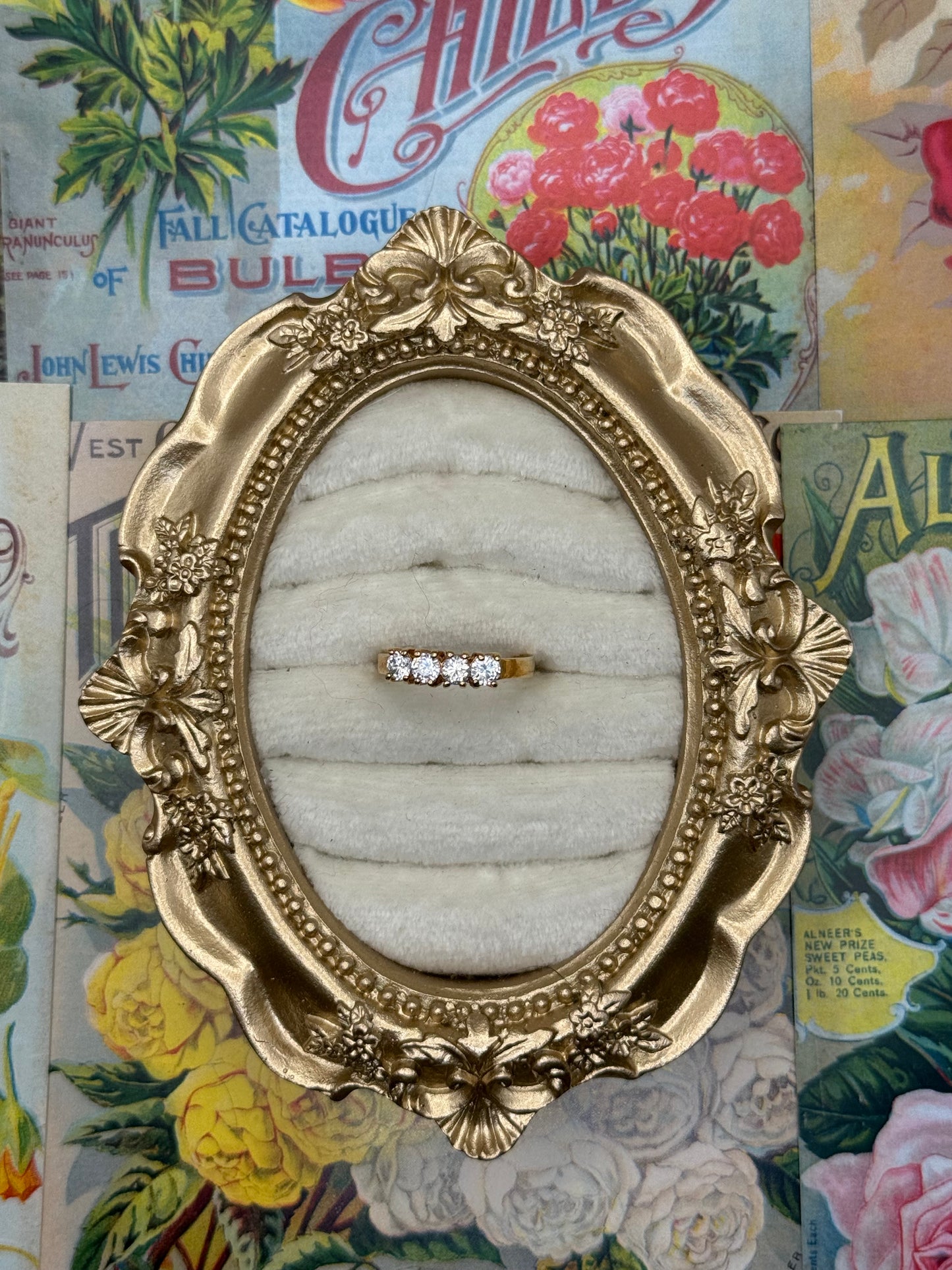 Vintage Gold Tone Dainty Stacker Ring Size 6.5