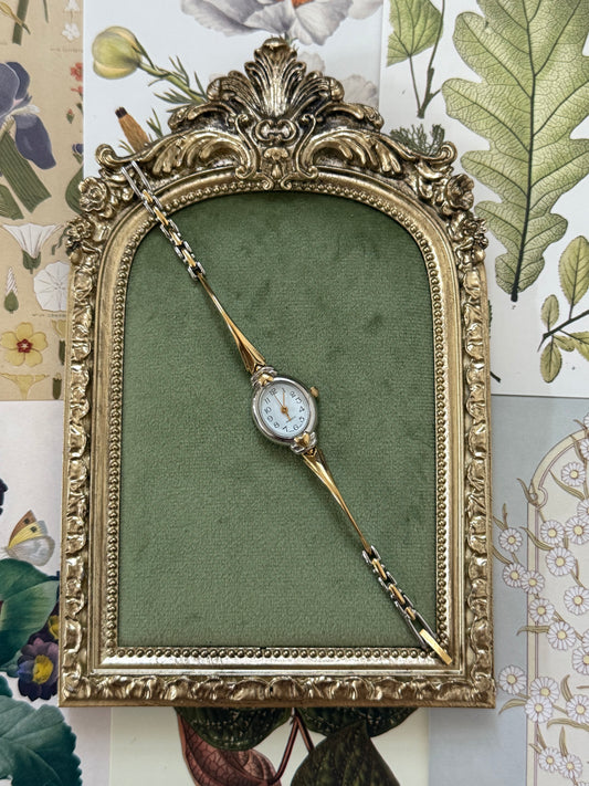 Working Vintage Two Tone Avon Heart Watch