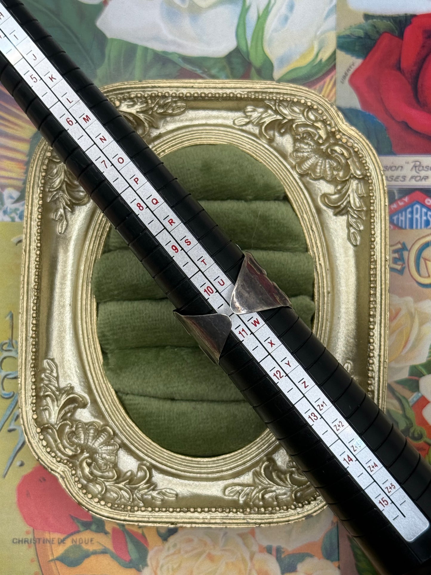 Vintage Sterling Silver Mexico Poison Ring Size 10.5