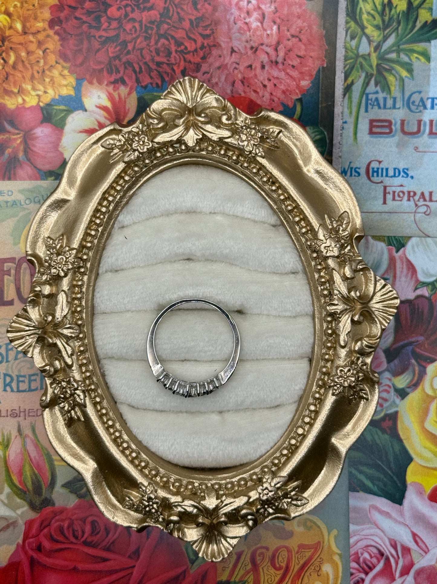 Vintage Silver Tone Stacker Ring Size 9.25