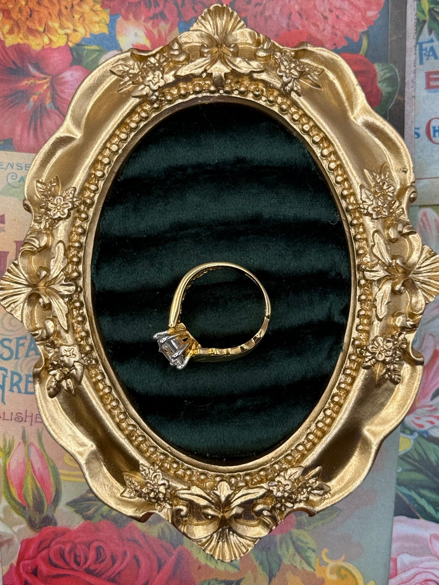 Vintage Gold Tone Ring Size 7.25