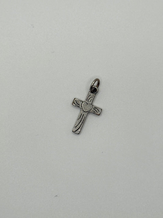 silver tone cross pendant