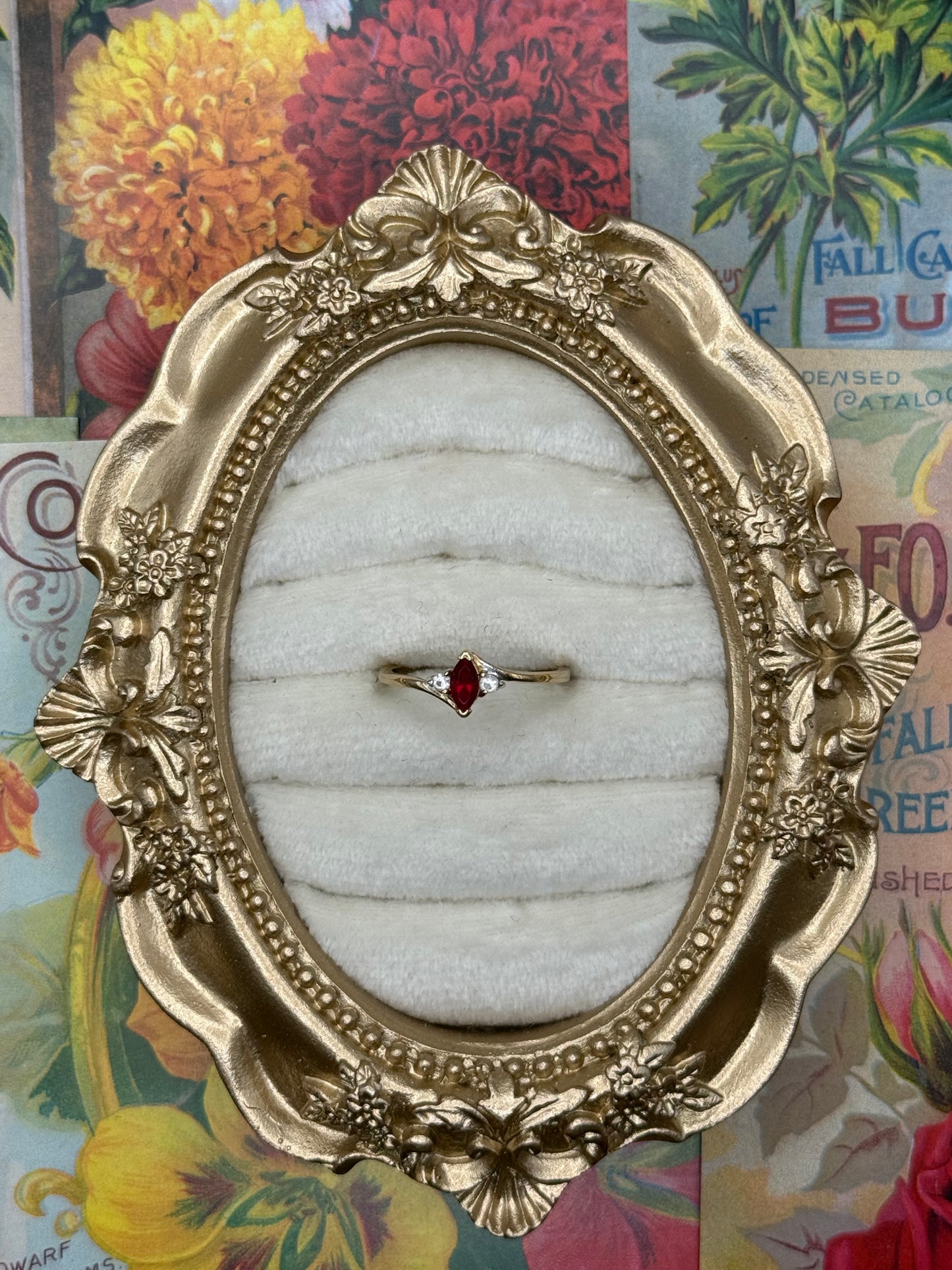 Vintage Gold Tone Ring Size 7.75
