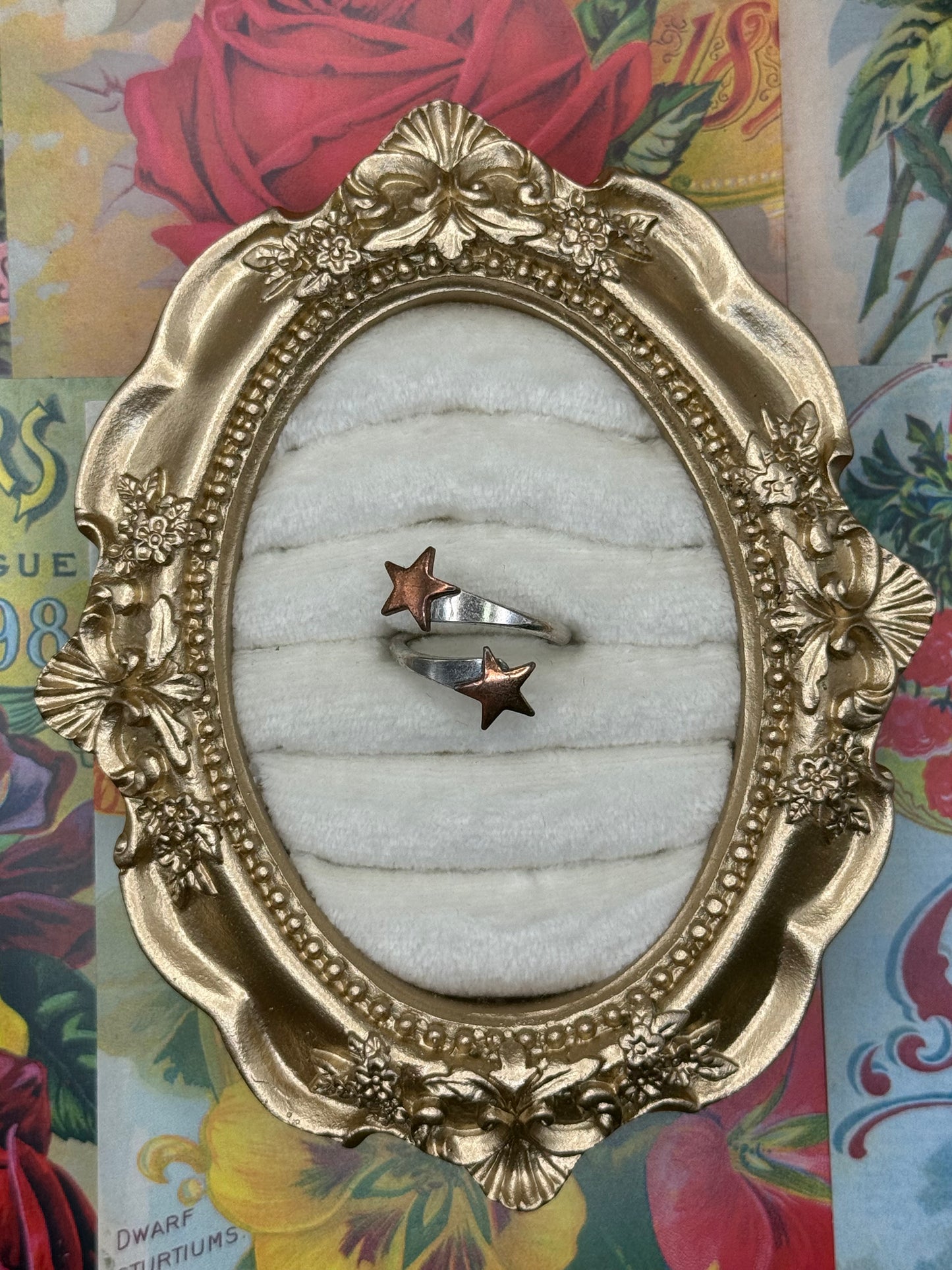 Vintage Silver Filled Star Ring Size 5