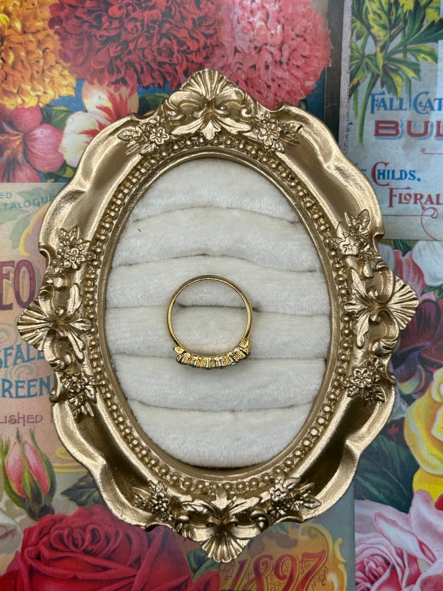 Vintage Gold Tone Ring Size 8
