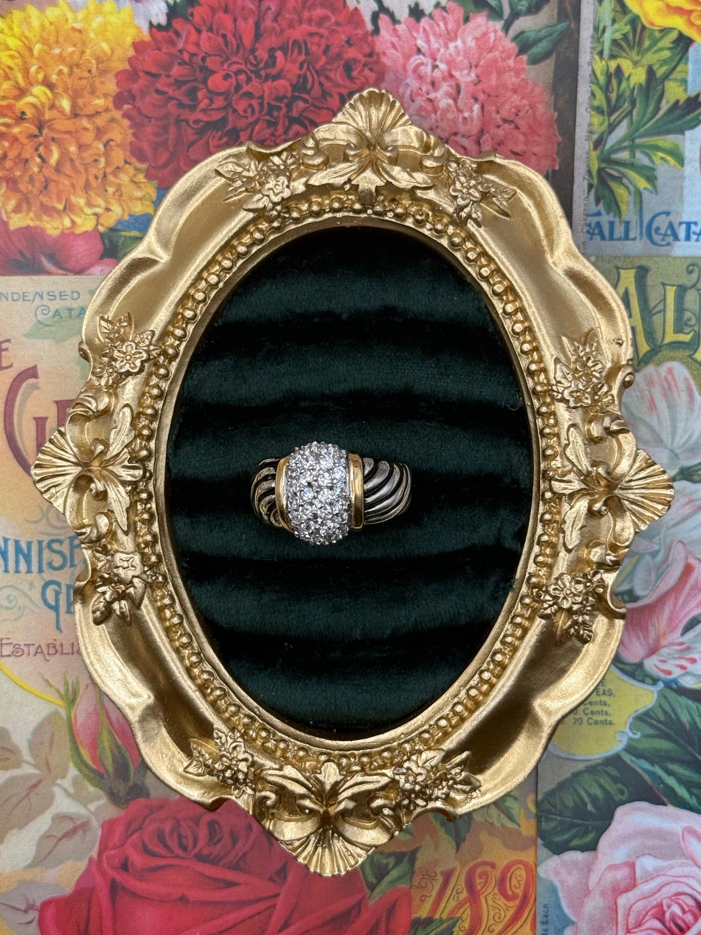 Vintage Two Tone Old Stock Ring Size 10