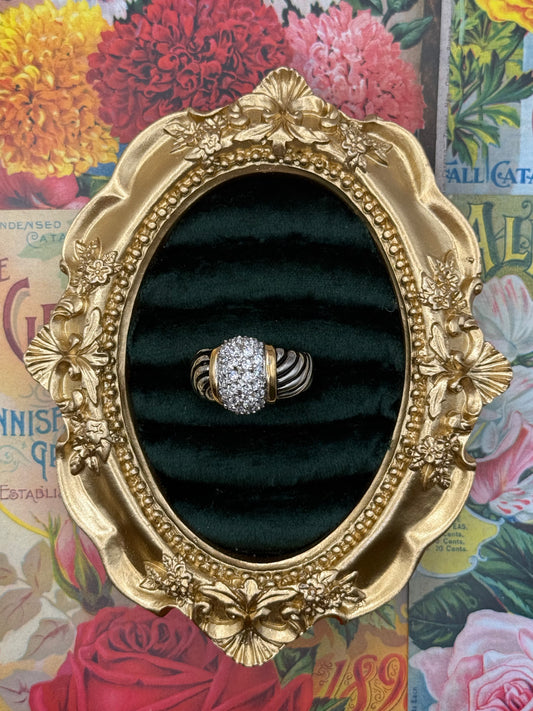 Vintage Two Tone Old Stock Ring Size 10