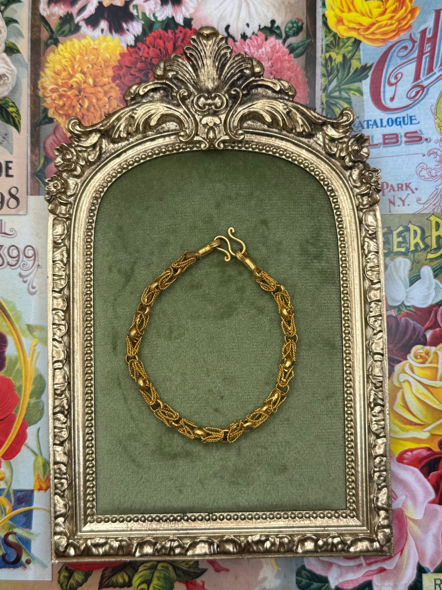 Vintage Gold Tone Stacker Bracelet 6.75”