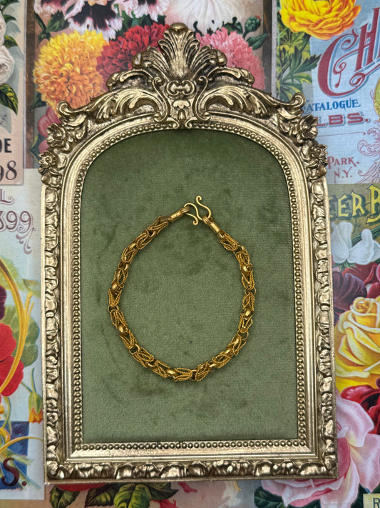Vintage Gold Tone Stacker Bracelet 6.75”