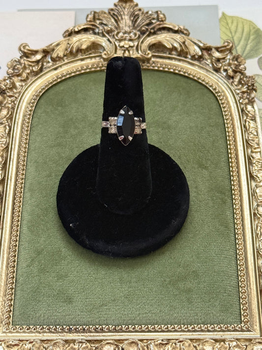 Vintage Silver Tone Adjustable Ring Size 6.5