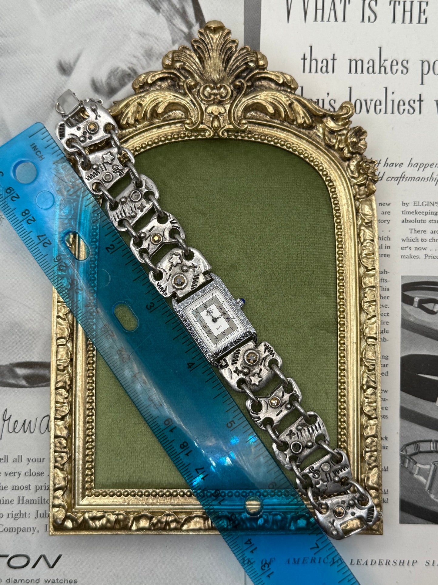 Nonworking Vintage Silver Tone Kirks Folly Watch