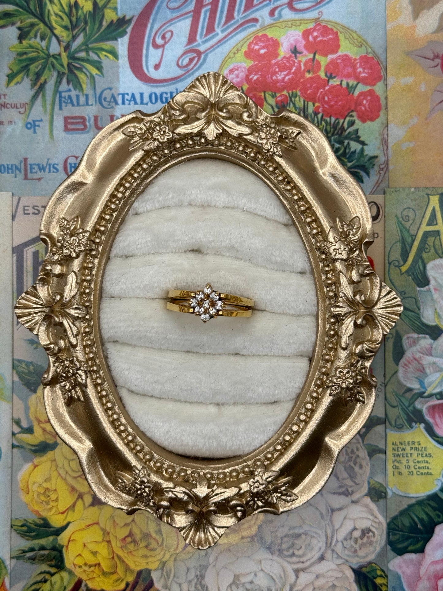 Vintage Gold Tone Reversible Flip Ring Size 9