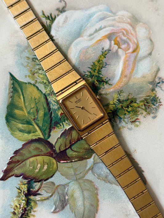 untested gold tone seiko watch