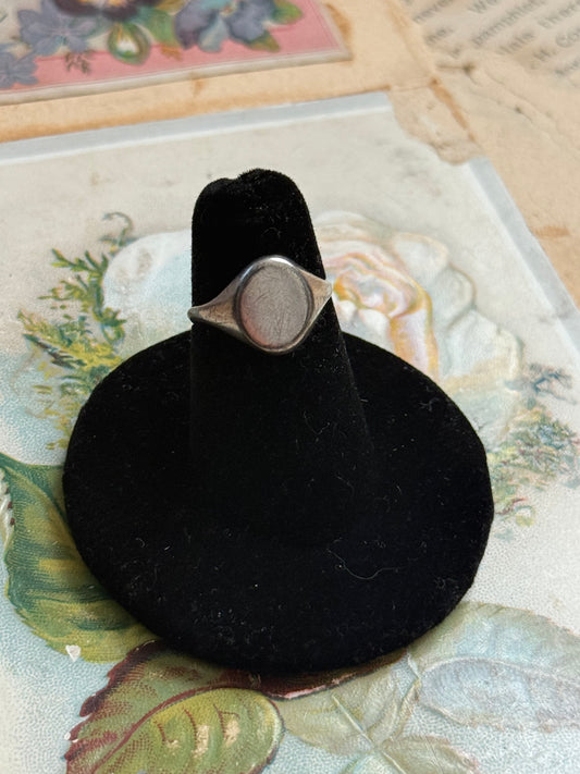 signed sterling small signet ring size 5.25