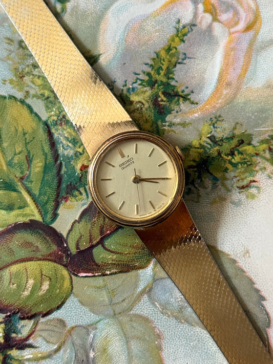 nonworking gold tone seiko watch