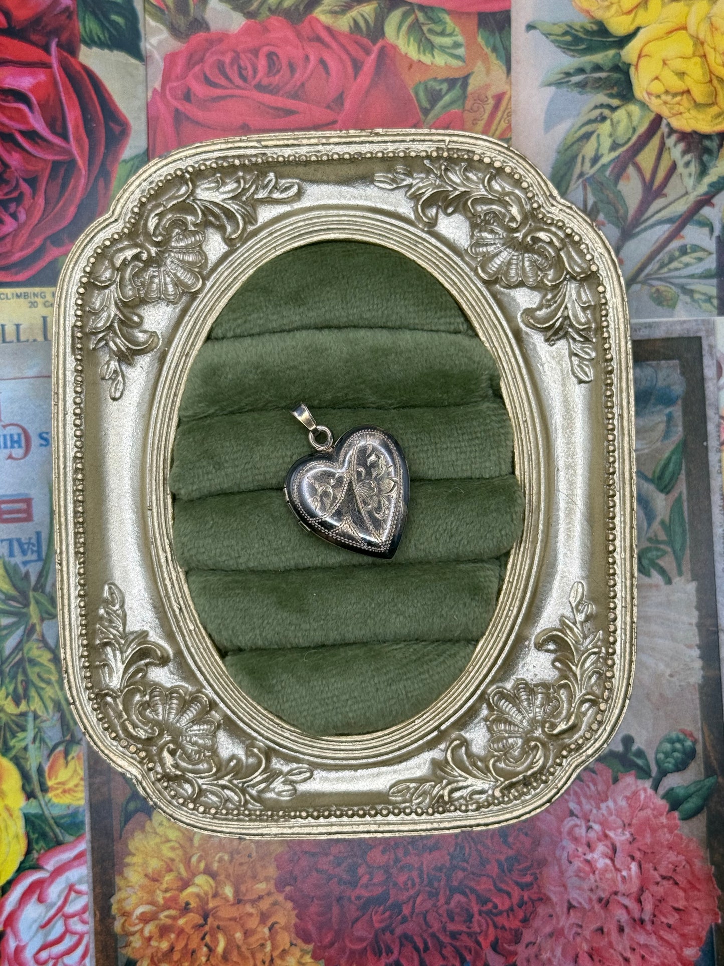 Vintage Sterling Silver Locket Pendant