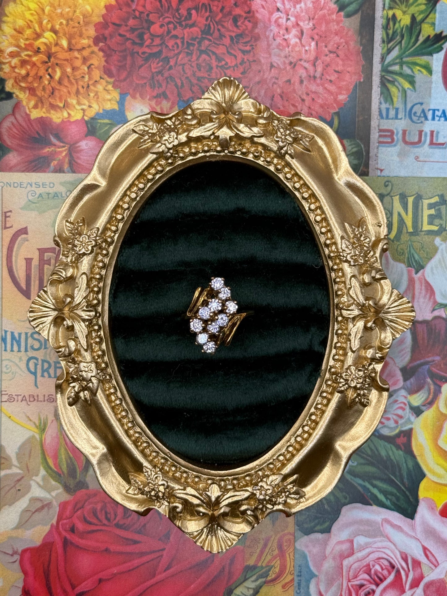 Vintage Gold Over Sterling Silver Ring Size 5.25