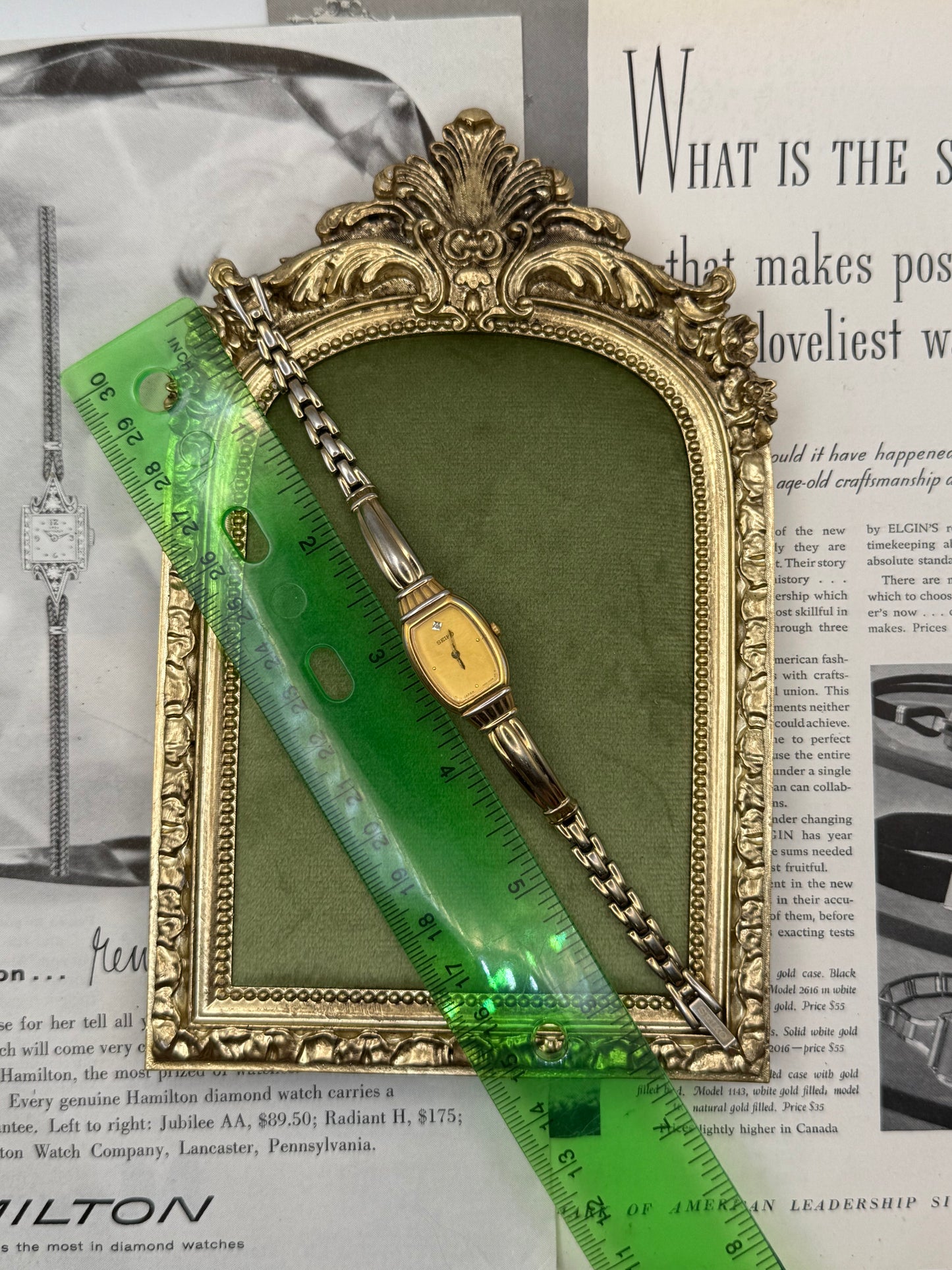 Working Vintage Gold Tone Seiko Watch