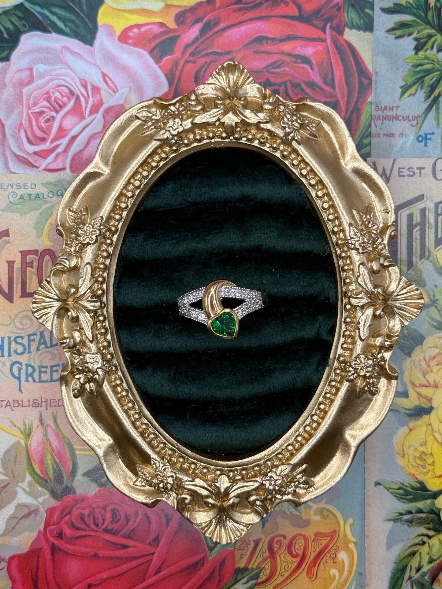 Vintage Two Tone Old Stock Ring Size 9