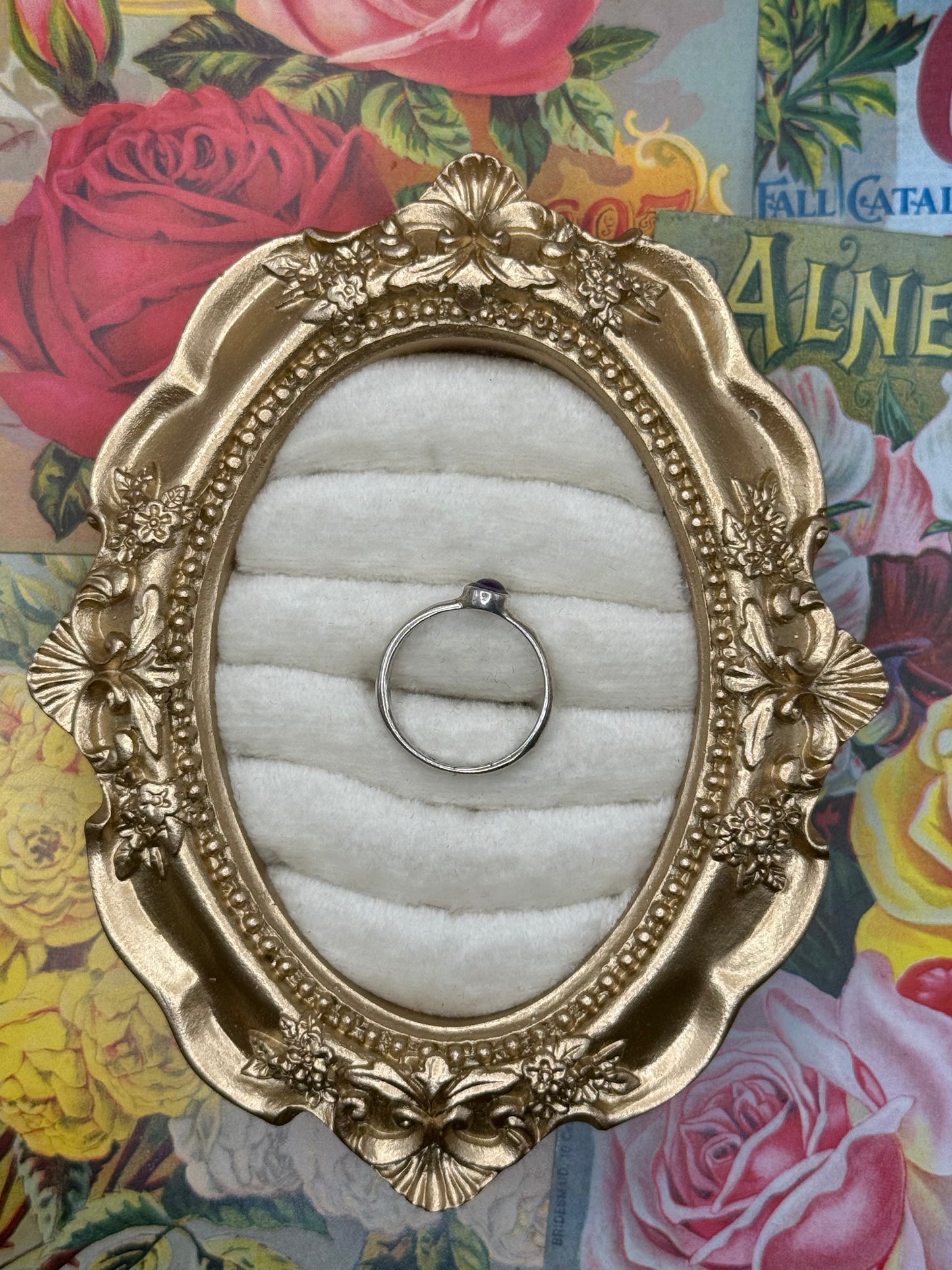 Sterling Silver Cabochon Ring Size 7