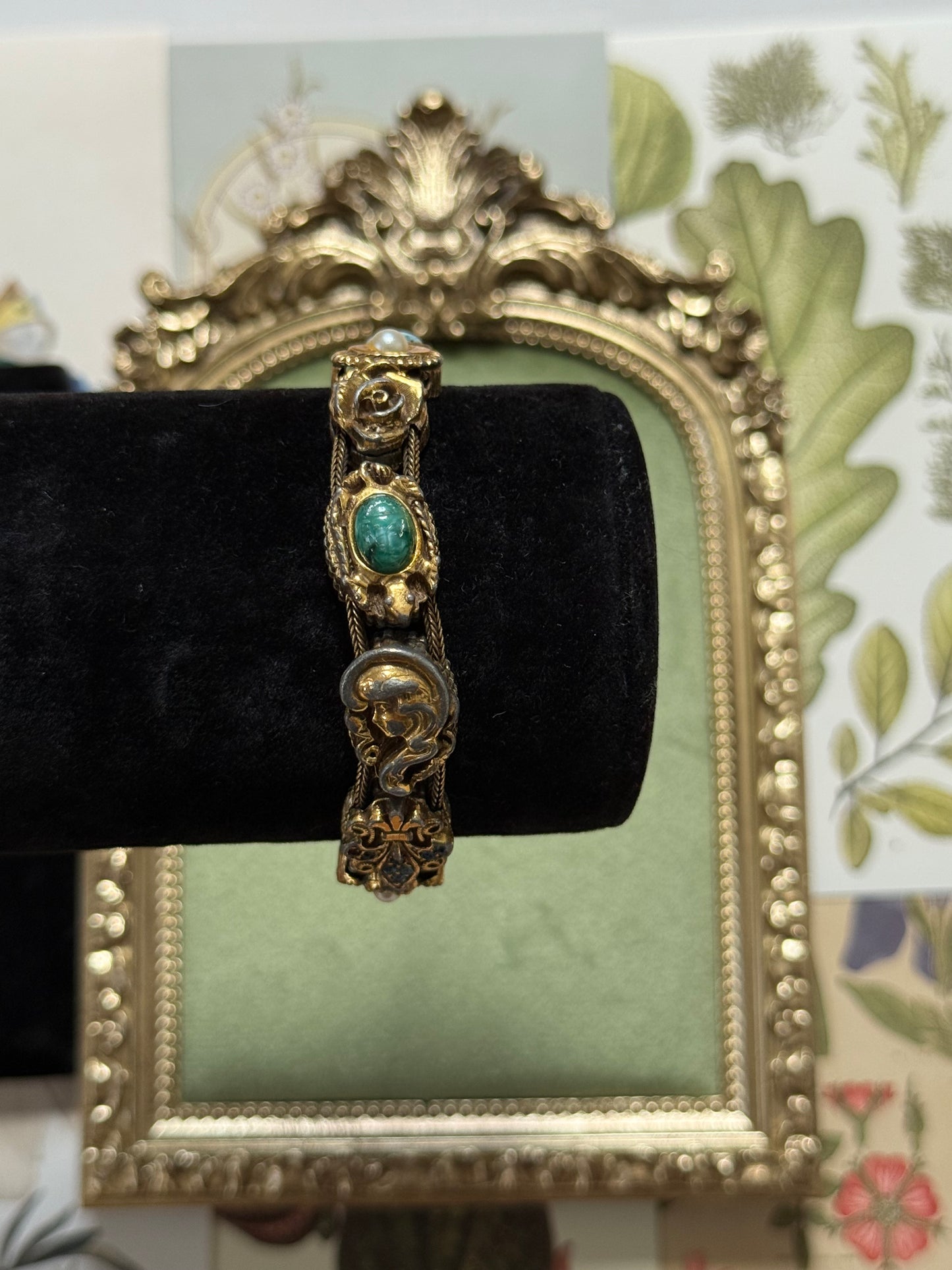 Vintage Gold Tone Goldette Slide Charm Bracelet