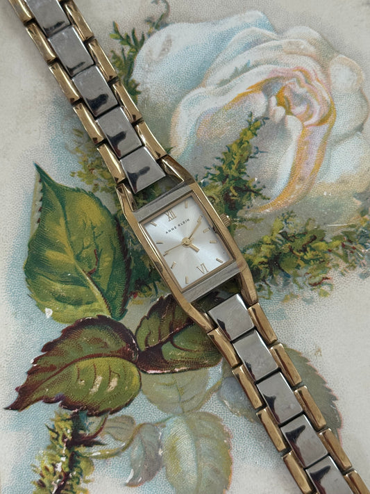 working two tone tank watch