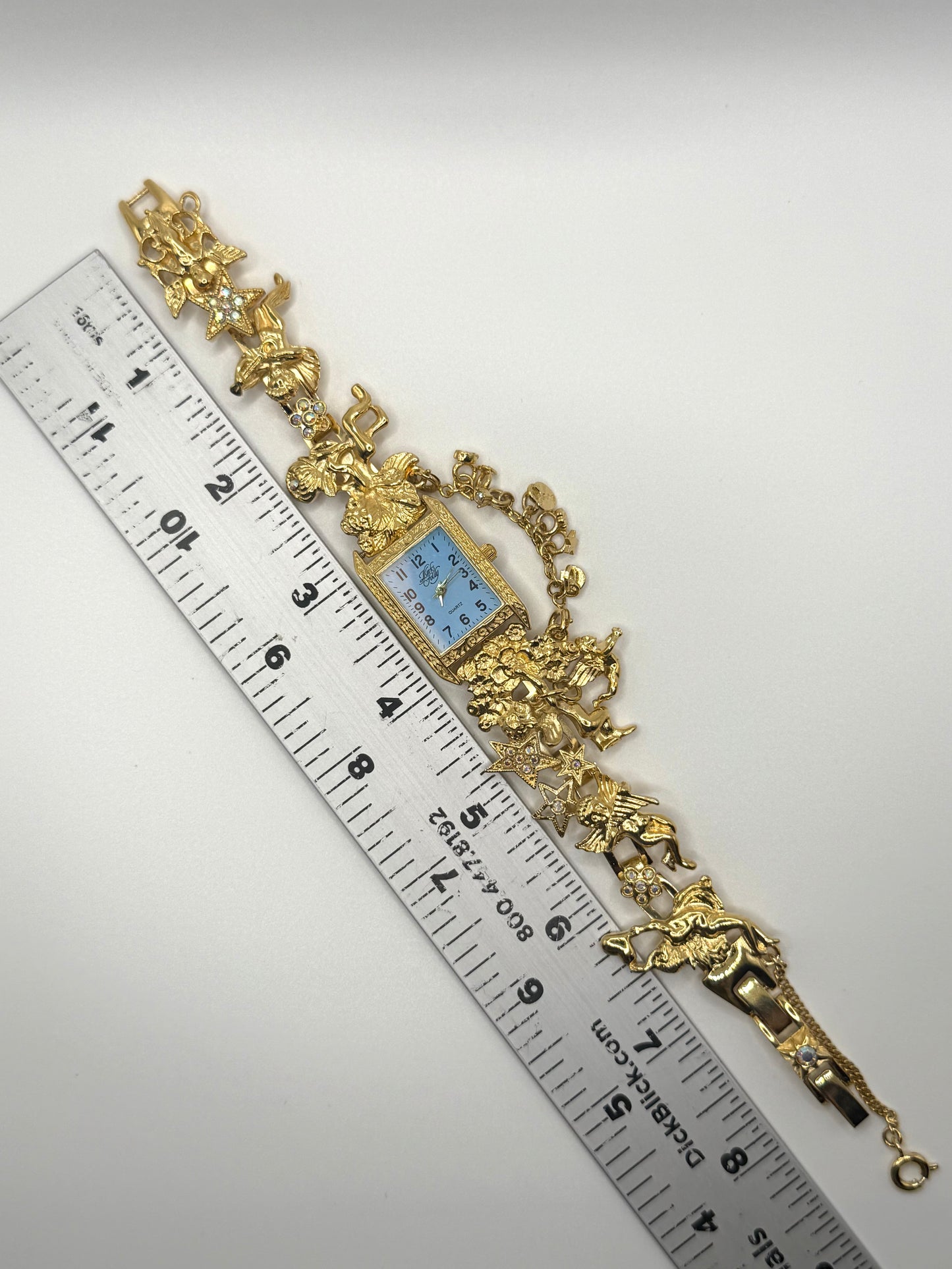 working gold tone kirks folly secret of the seven angels watch
