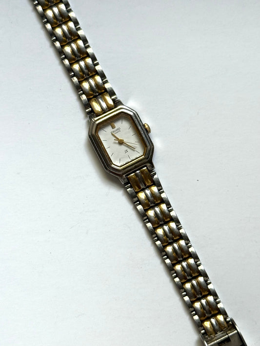 working two tone seiko tank watch