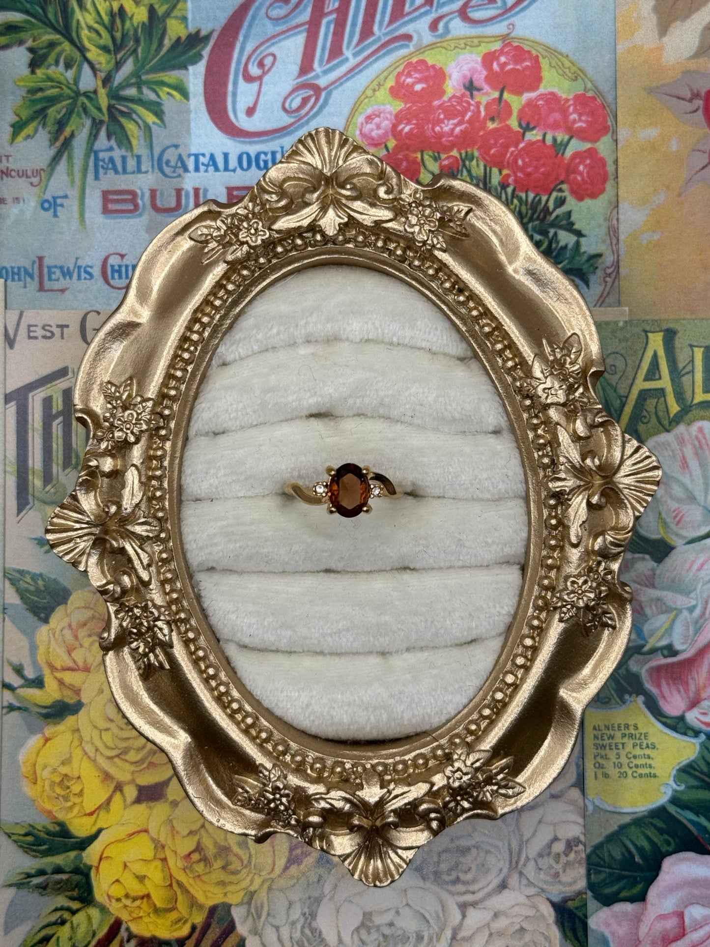 Vintage Gold Tone Dainty Ring Size 4.75
